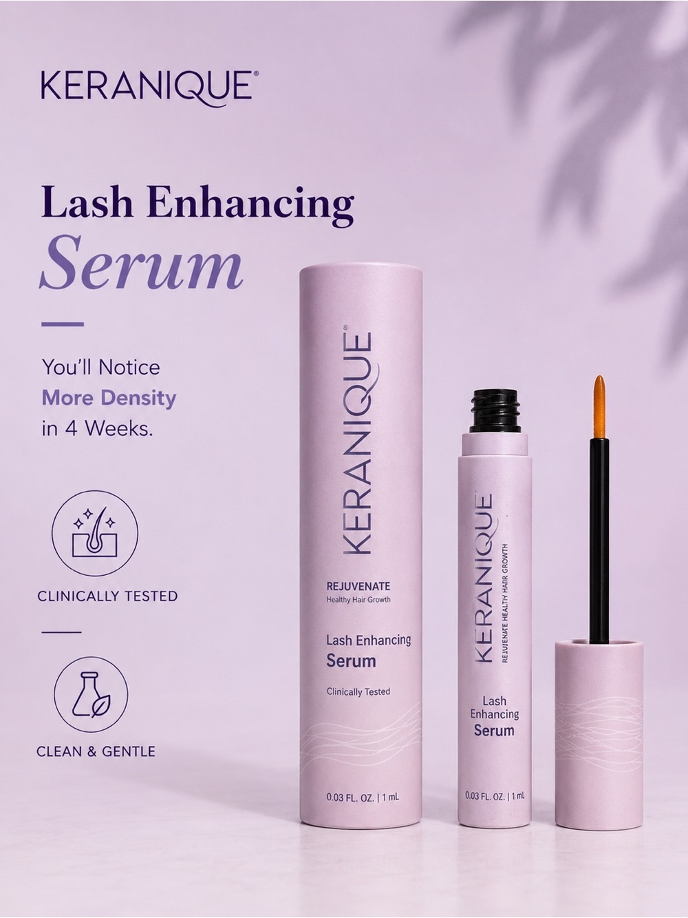 NEW/NIB/Sealed Keranique Lash Enhancing Serum